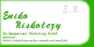 eniko miskolczy business card