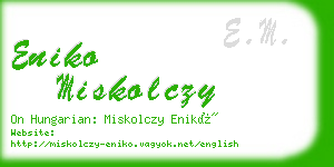 eniko miskolczy business card